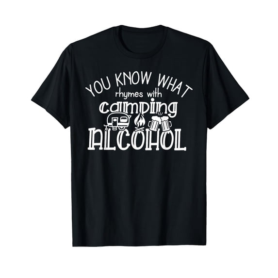Funny Camping-Themed T-Shirt with Playful Design for Outdoor Enthusiasts