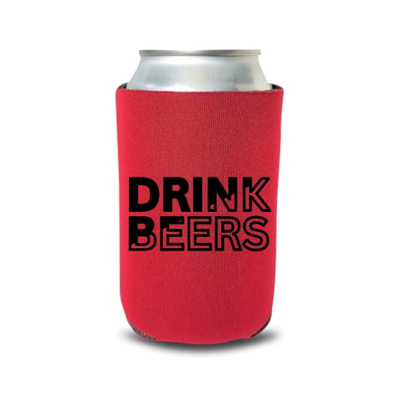 Funny Can Coolers, Drink Beers Coolies, Gift, Beer Coolers, Drink Accessory, Party Favors (Red)