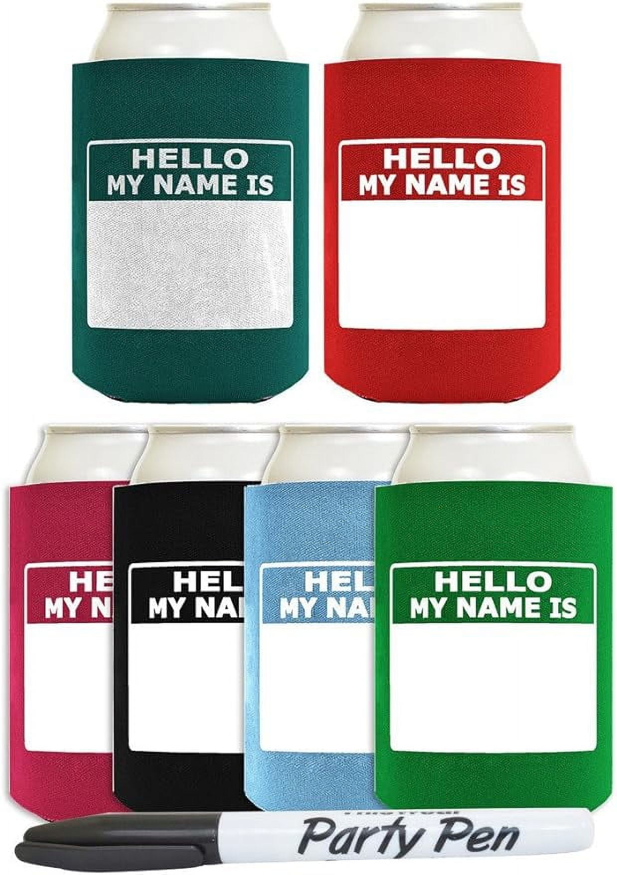 Funny Can Coolie Hello, My Name Is Funny Badge and Permanent Marker 6