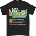 thumbnail image 1 of Funny Can I Lick It Periodic Table Of Elements Science Unisex T-Shirt up to size 5XL, 1 of 2