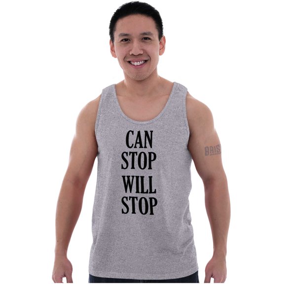 Funny Can Stop Will Stop Song Joke Plus Size Graphic Tank Top Brisco Brands 3X