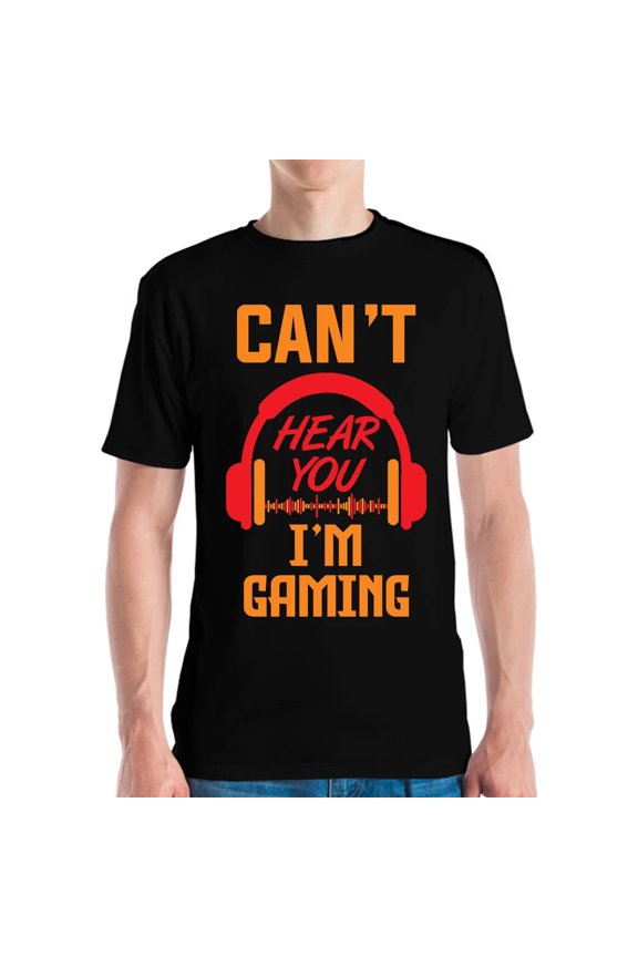 Funny Can't Hear You I'm Gaming Gamer Gift Headset T-Shirt Men Women Kids
