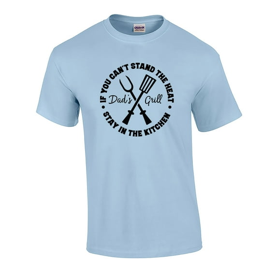 Funny Can't Stand The Heat Adult Mens Short Sleeve T-Shirt-Light Blue-Small
