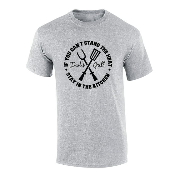 Funny Can't Stand The Heat Adult Mens Short Sleeve T-Shirt-Sports Gray-Large