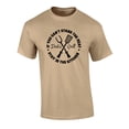 thumbnail image 1 of Funny Can't Stand The Heat Adult Mens Short Sleeve T-Shirt-Tan-Large, 1 of 4
