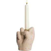 Funny Candlesticks for Taper Candles,Creative Hand Shaped Candle Holder,Modern Candle Holders for Dinner, Party,Table Decorative,Unique Candlesticks Fits 0.86 Inch Thick Candle (Brown)