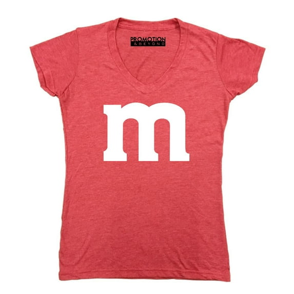 Funny Candy Halloween Team Costume Women's V-neck, 2XL, Heather Red