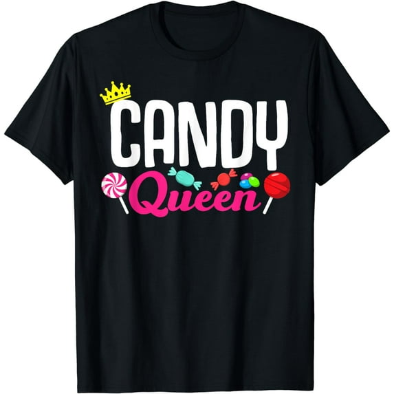 Funny Candy Lover Design Lollipop Women Girls Kids Sweets T-Shirt
