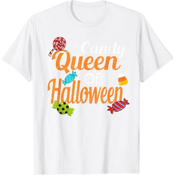 Funny Candy Queen of Halloween Womens Trick or Treat T-Shirt