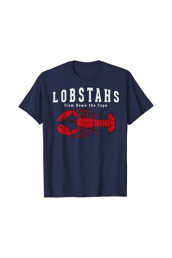 Funny Cape Cod Lobster t-shirt LOBSTAHS Down Cape distressed, Vintage Birthday Gift