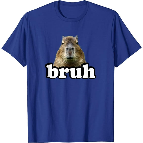 Funny Capybara Bruh Meme Animal Lover Unisex T-Shirt for Men Women Kids Toddler