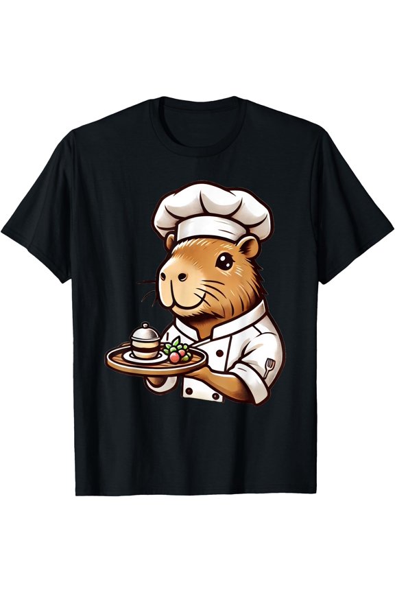 Funny Capybara Chef Cook Cooking T-Shirt, Unisex T-Shirt