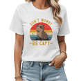 thumbnail image 1 of Funny Capybara Lover Don't Worry Be Capy Graphic Tees Womans Tshirt Black White S-5XL Tops, 1 of 4