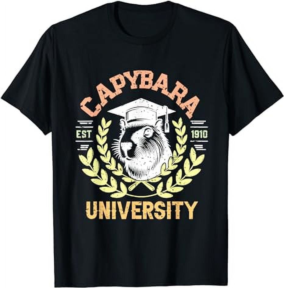 Funny Capybara Rodents Meme Lover Capybara University TShirt