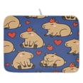 thumbnail image 1 of Funny Capybara Strawberry Prints Drying Dish Mat Quick Drying Absorbent Soft Durable for Kitchen 16" x 18", 1 of 10