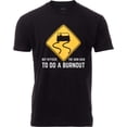 thumbnail image 1 of Funny Car Guy Sarcastic Caution Sign Graphic T-Shirt for Auto Racing Enthusiasts, 1 of 5