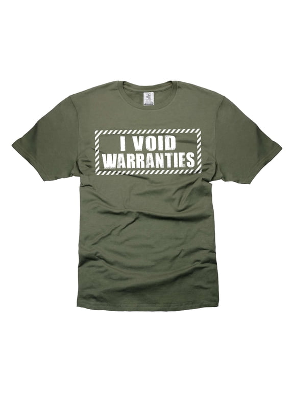 Funny Car Guy Shirt, I Void Warranties T-Shirt, Car Guy Gift, Funny Men's Shirt (XX-Large Military Green)