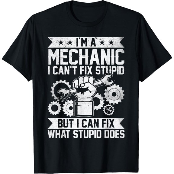 Funny Car Mechanic Engineer Men Women Kids Auto Mechanic T-Shirt