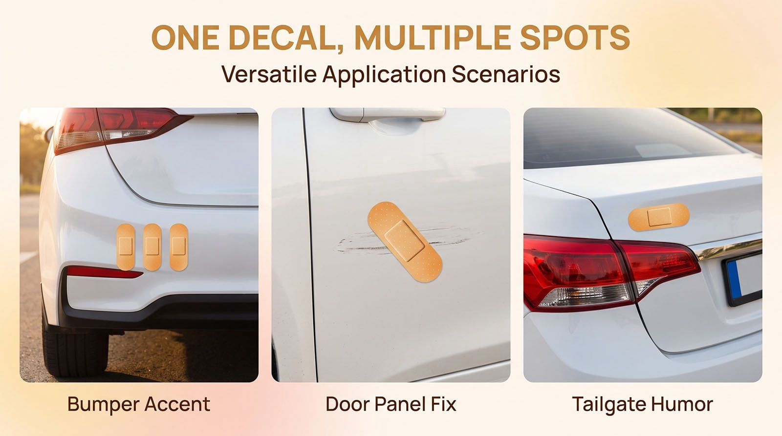 Funny Car Scratch Cover Sticker with Peel-and-Stick Application for ...