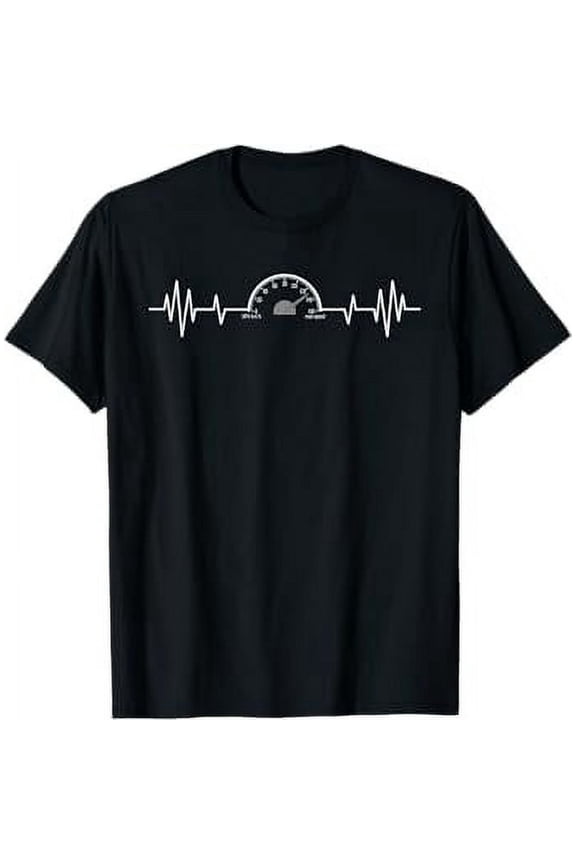 Funny Car Speedometer Auto Mechanic Guys Heartbeat Gift T-Shirt