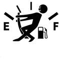thumbnail image 1 of Funny Car Sticker High Gas Consumption Decal, Fuel Gage Empty Sticker, Black, 1 of 1