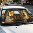 thumbnail image 1 of Funny Car Windshield Sun Shade Foldable Sunshades Front Sun Visor Window Shades Cover Automotive Interior Protector Blocks Uv Rays,55.11x29.92 in, 1 of 6