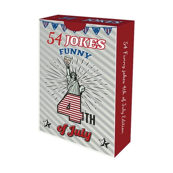 Funny Card Games, Party Card Games, 3.5X2.5 In, DeckofCards Themed, 54 Joke Pieces, 4Th of July, White Backing, 1 Pc