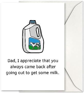 Funny Card for Dad | Happy Birthday, Fathers Day | from daughter, son, all of us | Bday gift for Father, Step Dad, Daddy | 40th 50th 60th 70th 80th