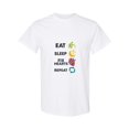 thumbnail image 1 of Funny Cardiac EP Nurse And Tech Quote Eat Sleep Fix Hearts Repeat Unisex T-Shirt, up to size 5XL, 1 of 2