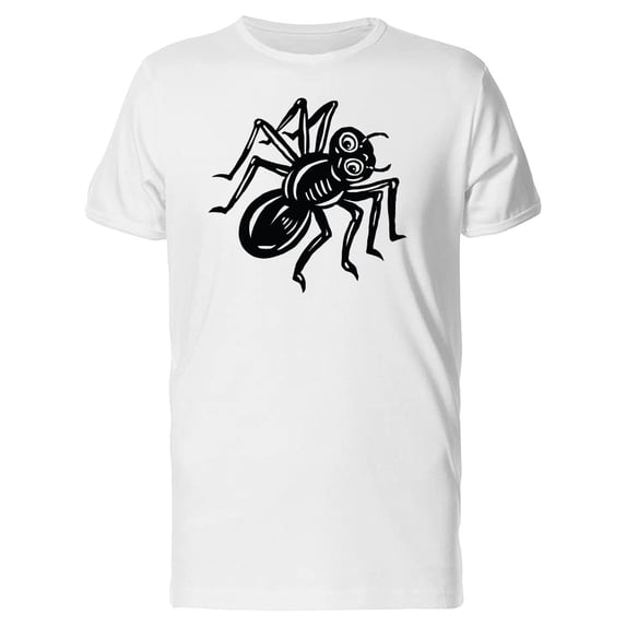 Funny Cartoon Black Spider T-Shirt Men -Image by Shutterstock, Male 3X-Large