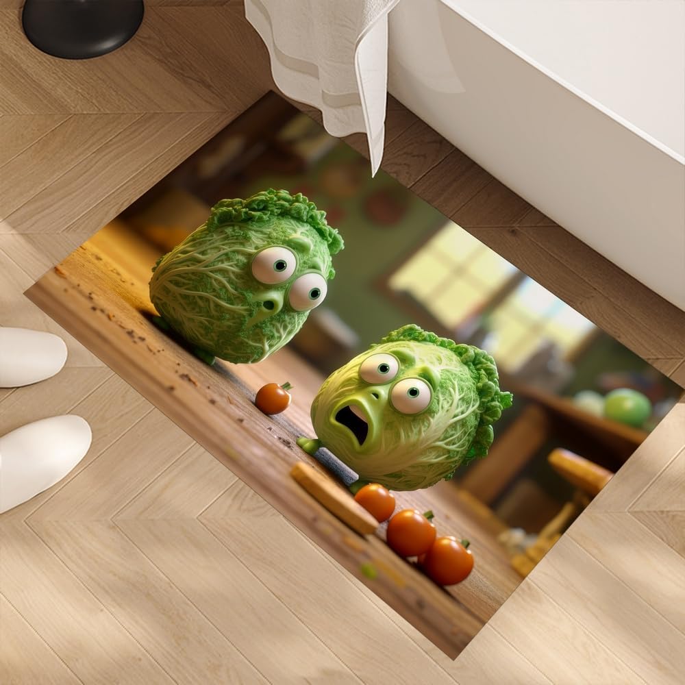 Funny Cartoon Cabbage Rugs for Kitchen Cute Kids Nursery Room Rugs ...