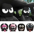 thumbnail image 1 of Funny Cartoon Car Headrest Covers, 2PCS Universal Stretchable Seat Head Rest Protectors with Grinning Face Design for SUVs, Sedans & Trucks – Soft, Non-Slip, 1 of 8