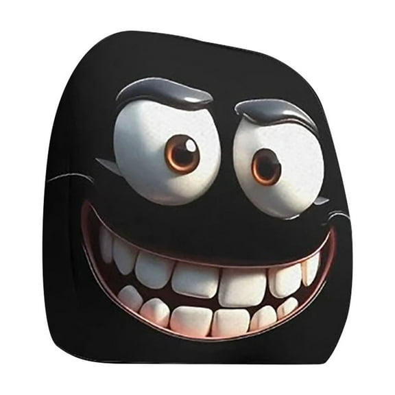 Funny Cartoon Car Headrest Covers, Cute Cartoon Car Seat Head Rest Protector, Spooky Cars Seat Covers Slipcover, Funny Car Print Headrest Cover Universals Stretchy Style Interesting Headpiece