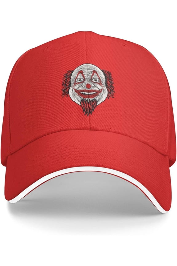 Funny Cartoon Clown Baseball Cap Sandwich Brim Hats for Men Women Adjustable Caps
