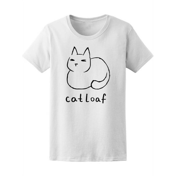 Funny Cartoon Comic Cat Loaf T-Shirt Women -Image by Shutterstock, Female XX-Large
