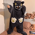 thumbnail image 1 of Funny Cartoon Coral Fleece Women’s Onesie Thickened Lazy Style Hoodless Jumpsuit Sleepwear, Cute Cartoon Style Collar‑Free Women Pajama for Home Rest & Daily Relax, 1 of 5