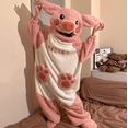 thumbnail image 1 of Funny Cartoon Coral Fleece Women’s Onesie Thickened Lazy Style Hoodless Jumpsuit Sleepwear, Soft Plush Polyester One‑Piece Pajama for Spring Autumn Winter Home Loungewear, 1 of 5