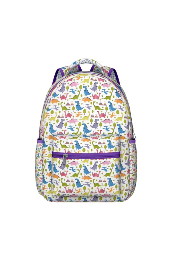 Funny Cartoon Dinosaur Backpack - Waterproof & Durable Student Bag with Multiple Pockets