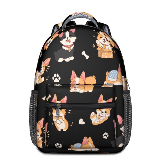 Funny Cartoon Dog Backpack - Ergonomic Student Bag with Breathable Mesh & Side Pocket