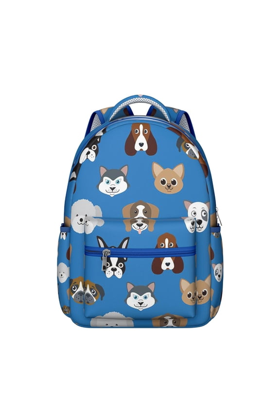 Funny Cartoon Dog Print Backpack for Student, Featuring Bones and Tails Pattern, Durable Material, Ideal for Daily Use