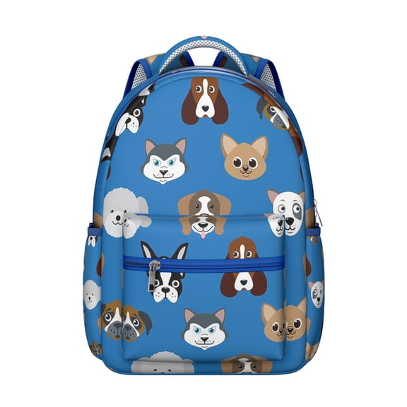 Funny Cartoon Dog Print Backpack for Student, Featuring Bones and Tails Pattern, Durable Material, Ideal for Daily Use