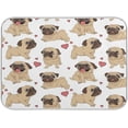thumbnail image 1 of Funny Cartoon Dogs Pugs Puppies Dish Drying Mat Reversible Microfiber Kitchen Dish Mat Super Absorbent Dish Drainer Mat for Kitchen Counter, 18"x24", 1 of 7