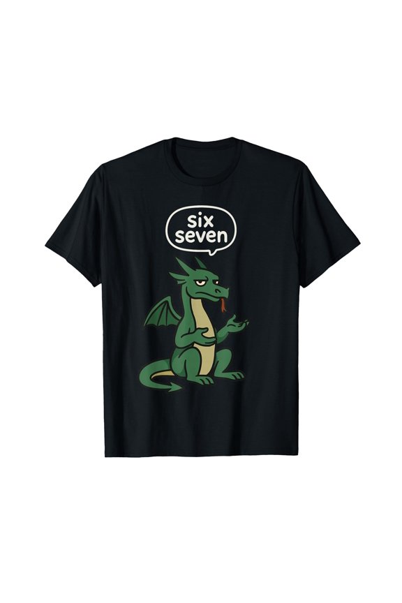 Funny Cartoon Dragon Meme T-Shirt for Gamers - Whimsical Design with Playful Graphics