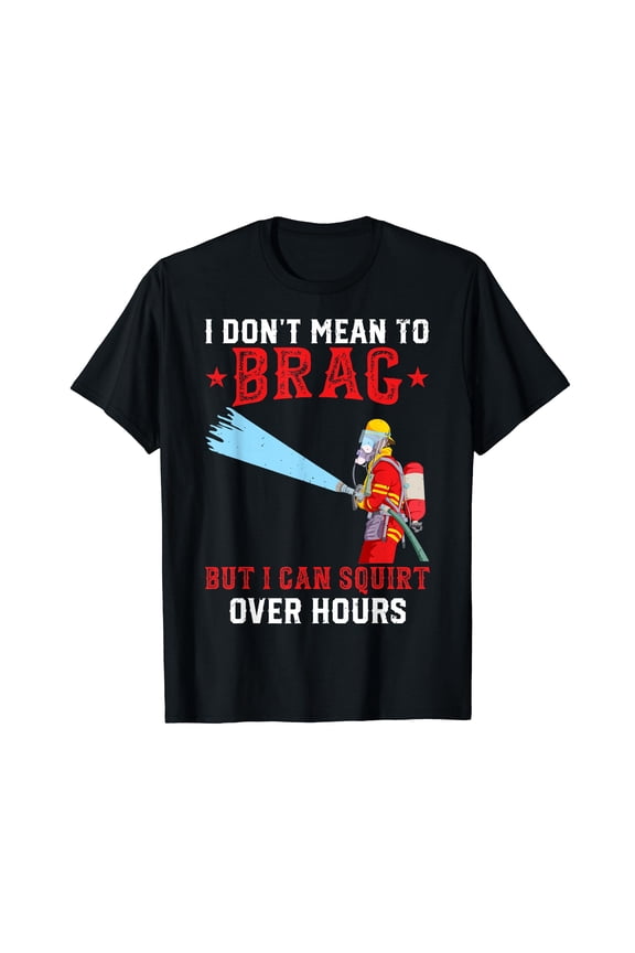 Funny Cartoon Firefighter T-Shirt for Fireman Enthusiasts - Perfect Gift for Firefighter Fans