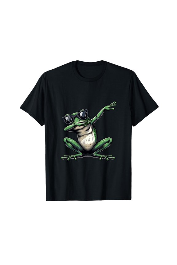 Funny Cartoon Frog Dab Dance T-Shirt for Fun and Playful Outfits