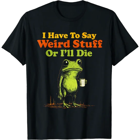 Funny Cartoon Frog Meme T-Shirt for Humor Lovers and Quirky Style