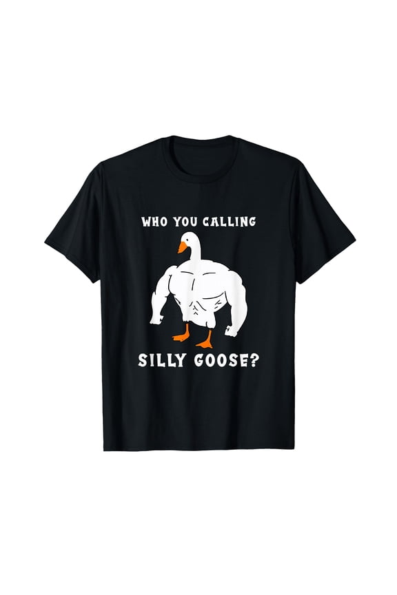 Funny Cartoon Goose Gym Meme T-Shirt for Humorous Workout Style
