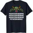 Funny Cartoon Graphic TShirt Dark Blue with Colorful Design & Bold