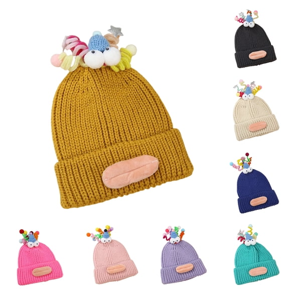 Funny Cartoon Hat, Exaggerated Lip Design with Long “Hair” Tassels, Perfect Icebreaker for Festivals, Group Photos and Themed Costume Events Hot Pink