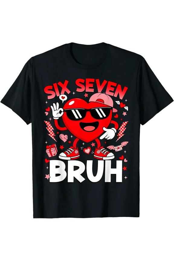 Funny Cartoon Heart Sunglasses T-Shirt for Meme Lovers and Gen Alpha Fans